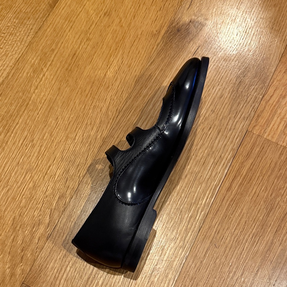 The Office of Angela Scott Black Leather Mary Jane Loafer - Picture 3 of 3